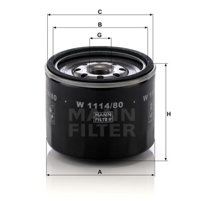 FILTRO ACEITE MANN FILTER W 1114/80