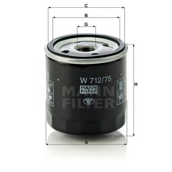 FILTRO ACEITE MANN FILTER W 712/75