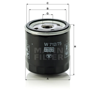 FILTRO ACEITE MANN FILTER W 712/75