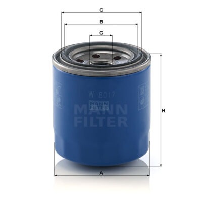 FILTRO ACEITE MANN FILTER W 8017 LONG LIFE