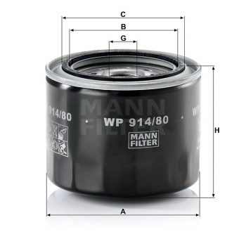 FILTRO ACEITE MANN FILTER WP 914/80