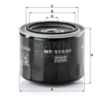 FILTRO ACEITE MANN FILTER WP 914/80