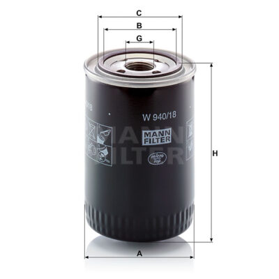 FILTRO ACEITE MANN FILTER W 940/18