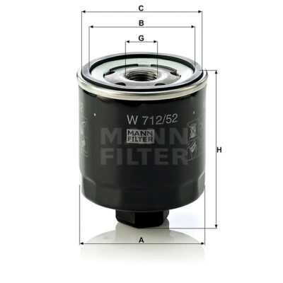 FILTRO ACEITE MANN FILTER W 712/52