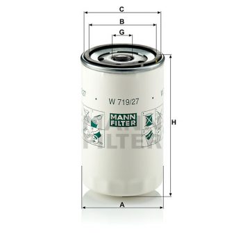 FILTRO Aceite  MANN FILTER W 719/27 / W 719/36