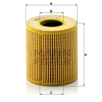 FILTRO ACEITE MANN FILTER (ELEMENTO) HU 711/51X