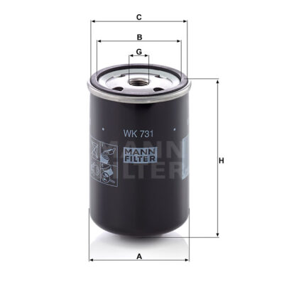 FILTRO PETROLEO MANN FILTER WK 731