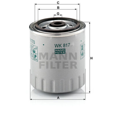 FILTRO PETROLEO MANN FILTER WK 817