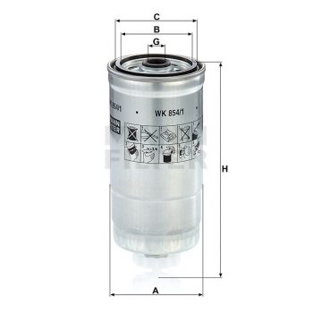 FILTRO PETROLEO MANN FILTER WK 854/1