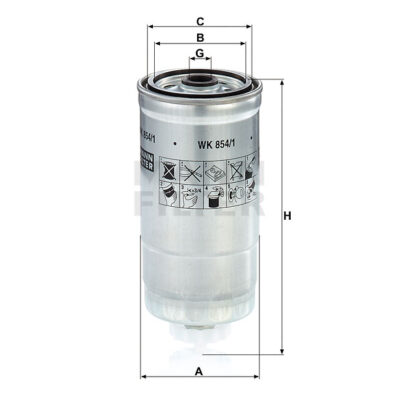 FILTRO PETROLEO MANN FILTER WK 854/1