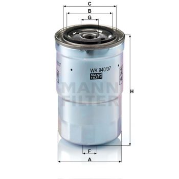 Filtro Petroleo MANN FILTER WK 940/37