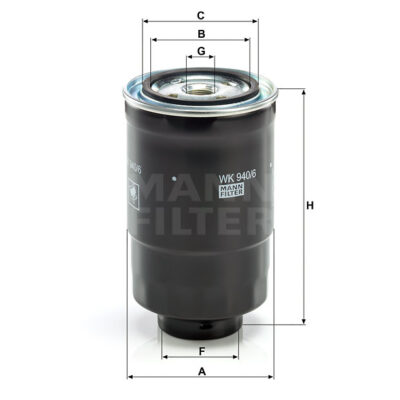 FILTRO PETROLEO MANN FILTER WK 940/6