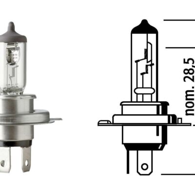 FLOSSER - AMPOLLETA HALOGENA  H4 / 12V 60/55W / BASE P43T / OEM: 625543