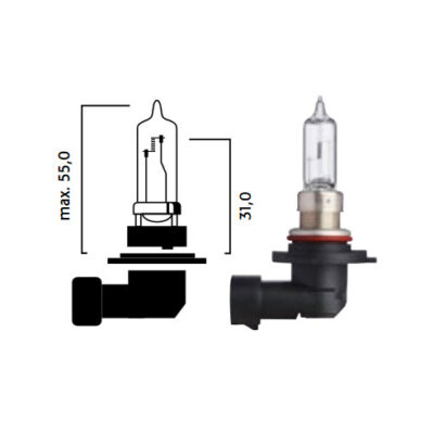 FLOSSER - AMPOLLETA HALOGENA 9005 / 12V 60W / BASE P20d / HB3 / OEM: 9005