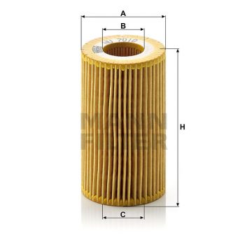 FILTRO ACEITE MANN FILTER (ELEMENTO) HU 7010Z