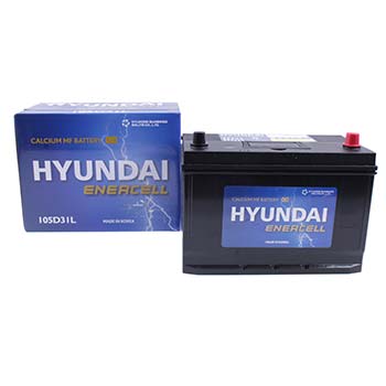 BATERIA  HYUNDAI 90 AH / 750 CCA NX120-7L / 105D31L (-)(+)