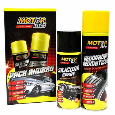 Motorlife -  Pack Duo - Silicona 450 cc + Renovador de neumáticos 650 cc.