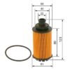 Filtro aceite (elemento) BOSCH F 026 407 214 - P 7214 - Chevrolet Captiva 2017 2.0 - HU 6023Z OEM 95528277 - Imagen 2