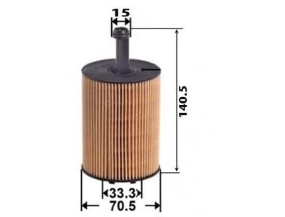 FILTRO ACEITE JS ASAKASHI (ELEMENTO) OE0033- HU 719/7X Skoda, Fabia, Octavia Diesel, Volkswagen, AUDI, Jeep, Chrysler