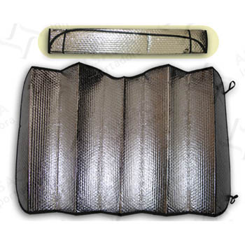 Cortina Parasol delantera plateada 130x60 cm