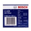 FILTRO ACEITE BOSCH - 0 986 AF1 039 - O 1039 -  W 67/80 - W 67/88 - W 60/11 - W 7023 - Imagen 3