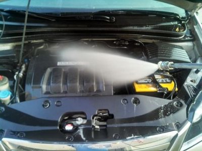LAVADO DE MOTOR CON AGUA CALIENTE