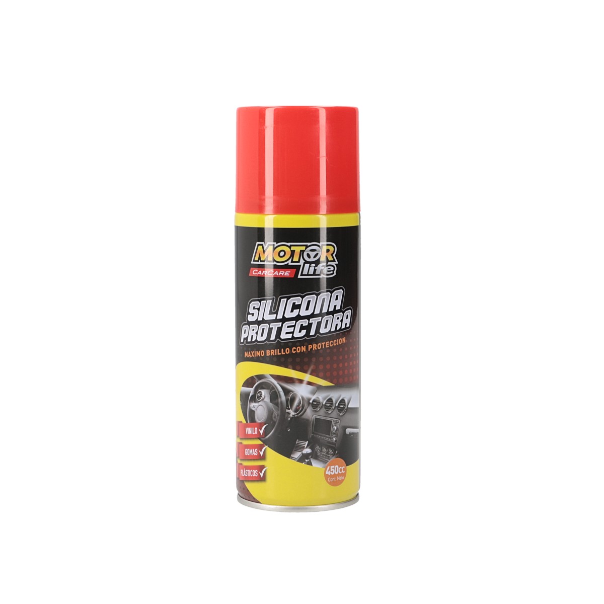Silicona En Spray Con Aroma Limón 450cc MOTORLIFE - BIOCAR TUNING