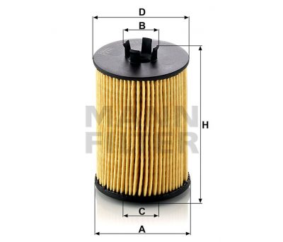 FILTRO ACEITE MANN FILTER (ELEMENTO) HU 612/1X - MERCEDES BENZ SERIE A/B OEM: A 266 180 00 09