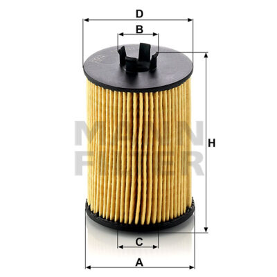FILTRO ACEITE MANN FILTER (ELEMENTO) HU 612/1X - MERCEDES BENZ SERIE A/B OEM: A 266 180 00 09